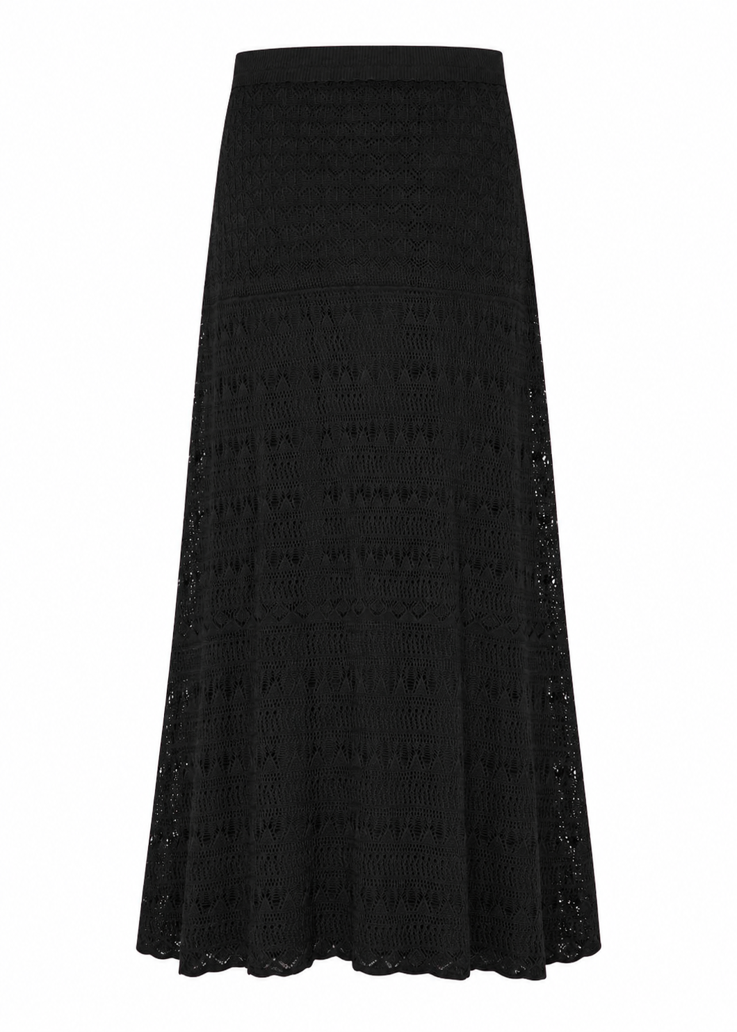 La Rouge Charlotte Knit Skirt Black
