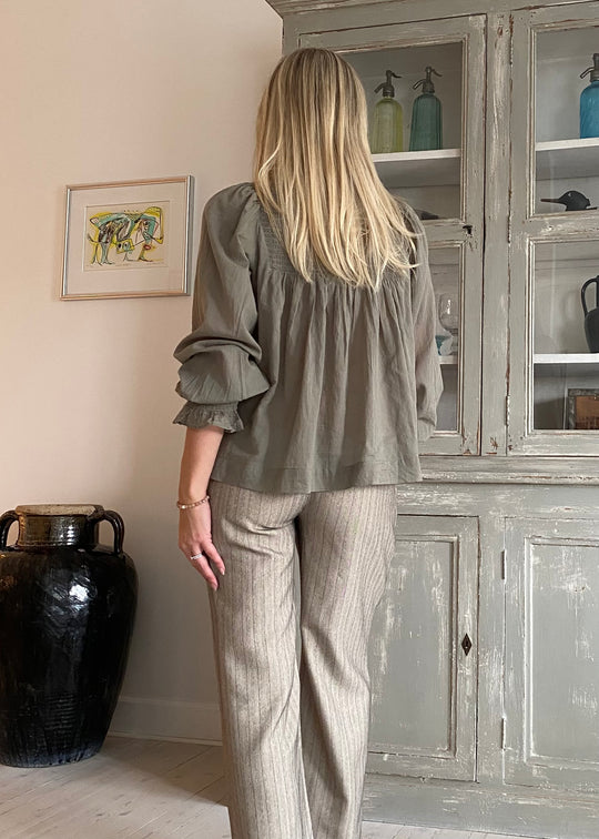 Neo Noir Jill S Voile Blouse smoke green