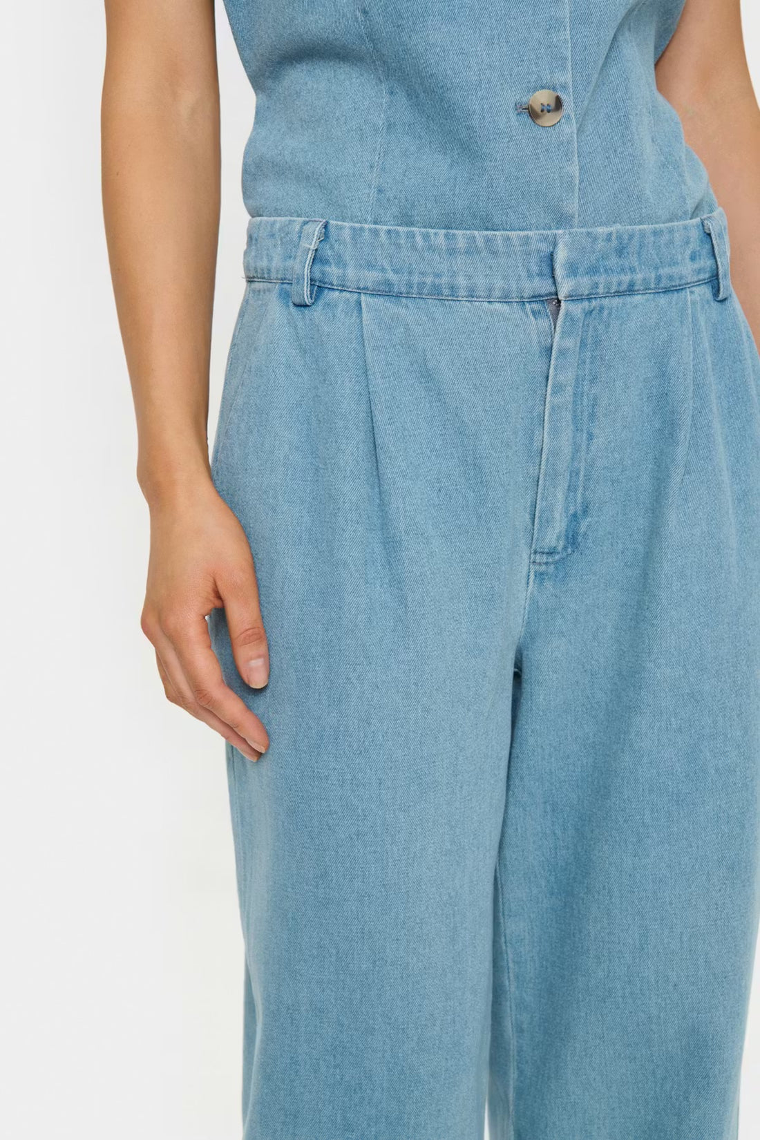 Saint Tropez JaclynSZ Pants Light Blue Denim