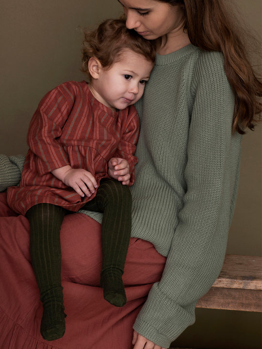 Serendipity Brushed Dress Fig Stripe