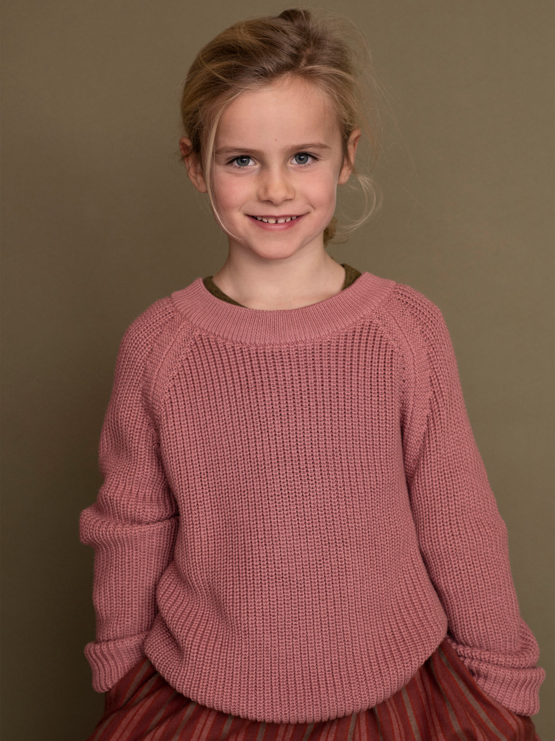Serendipity Cotton Knit Sweater Old Rose