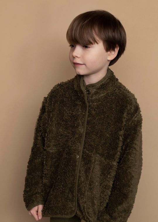 Serendipity Plush Jacket Dark Olive