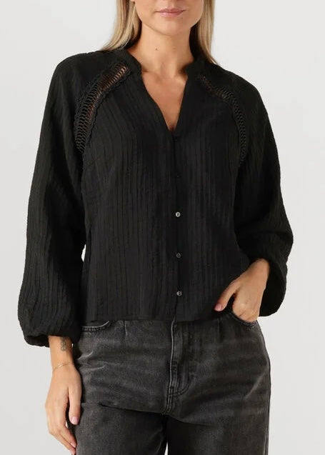 Co'Couture ShinaCC Lace v-shirt black