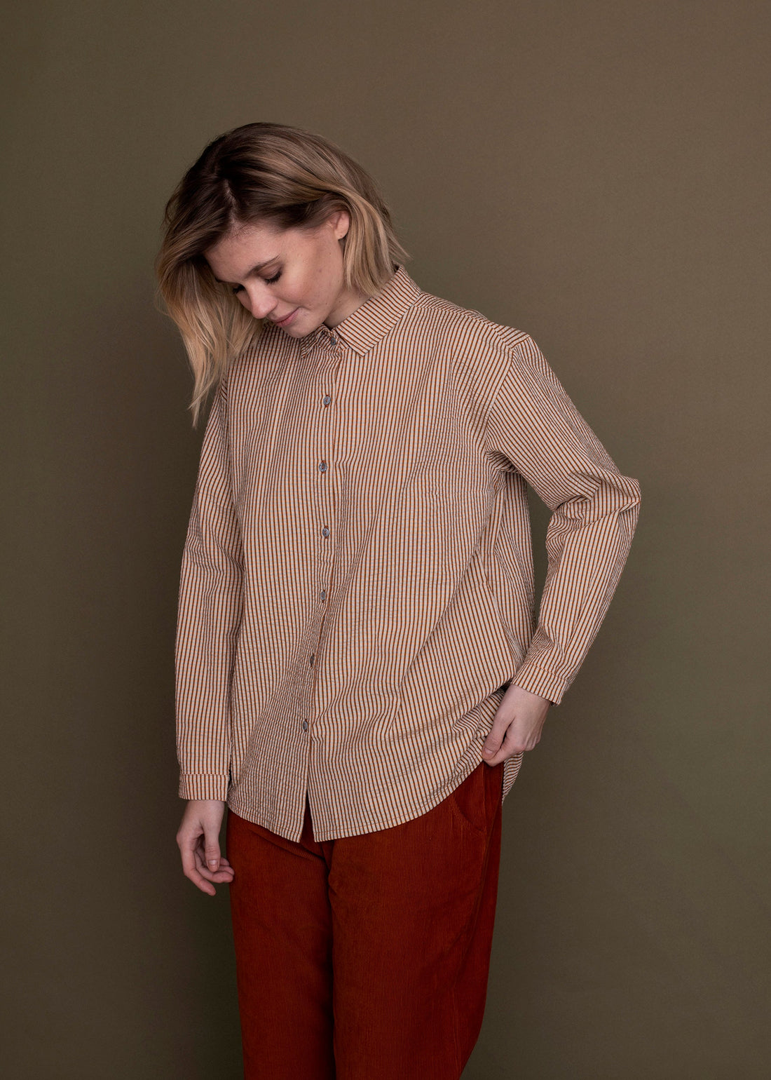 Serendipity Collar Shirt Saffronchecks