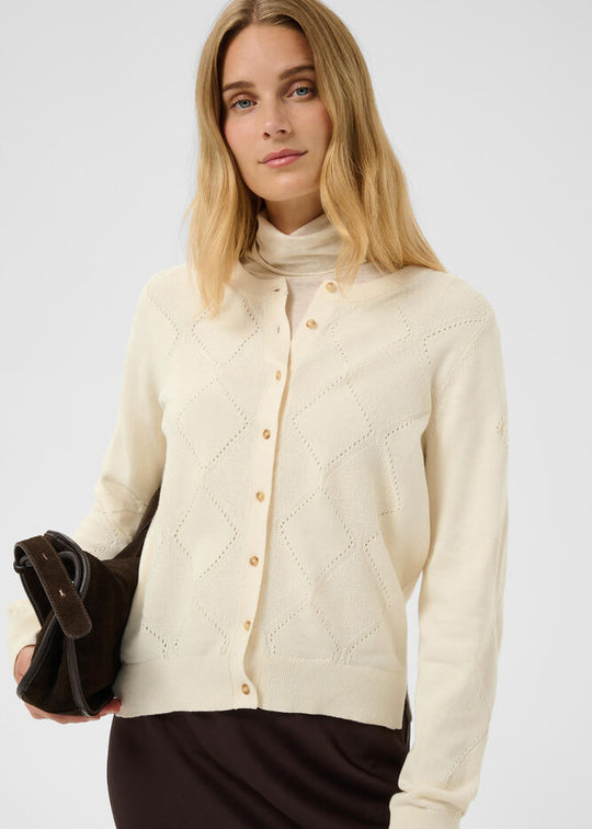 Part Two CiannaPW Cardigan Whitecap Gray