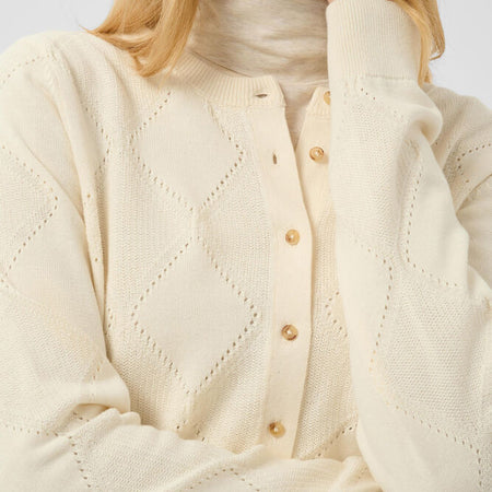 Part Two CiannaPW Cardigan Whitecap Gray