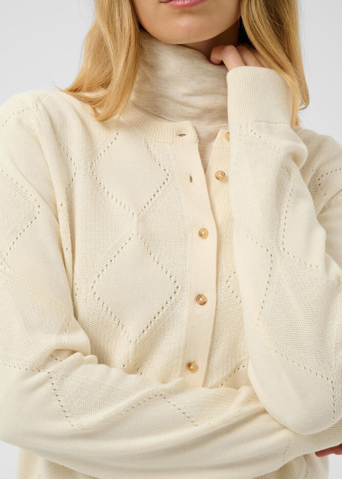 Part Two CiannaPW Cardigan Whitecap Gray