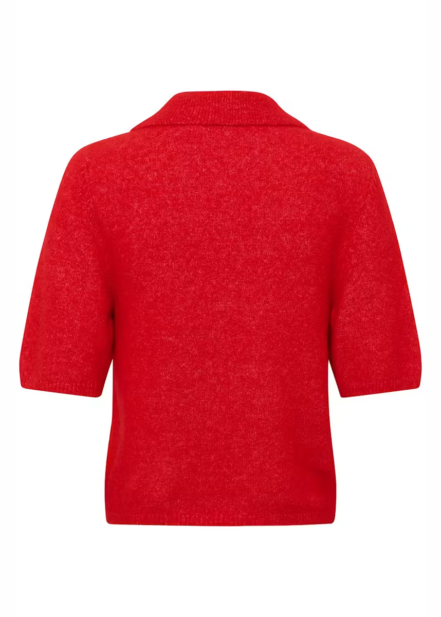 Gestuz GZalpha SS polo pullover Postbox Mélange