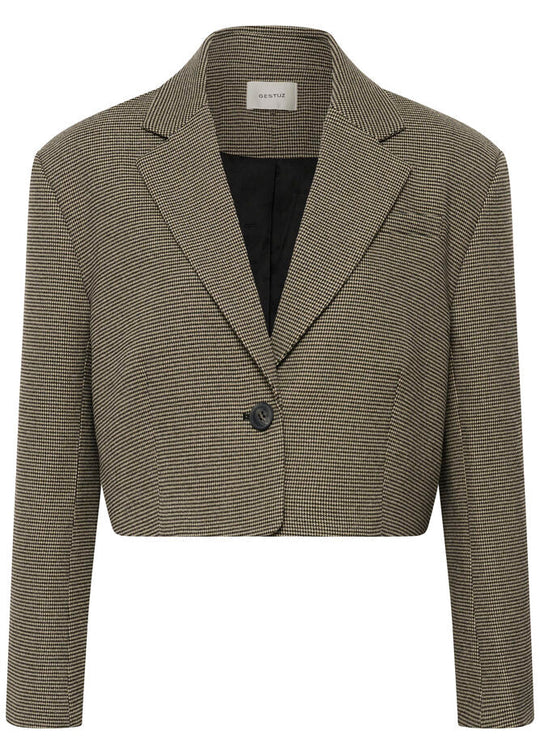 Gestuz GZcasia blazer Black And White Houndstooth