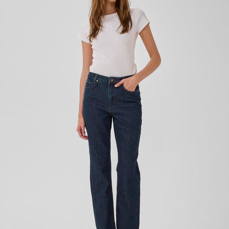 My Essential Wardrobe Jeans Straight 07 The Isa 139 Dark Blue Un-Wash