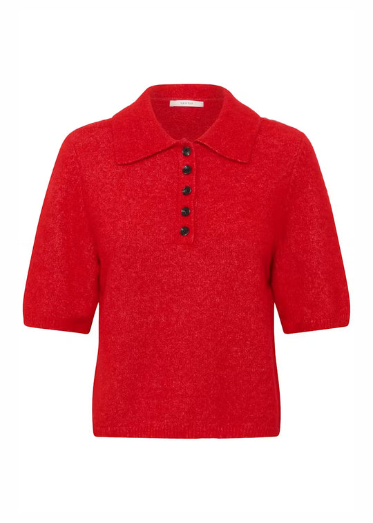 Gestuz GZalpha SS polo pullover Postbox Mélange