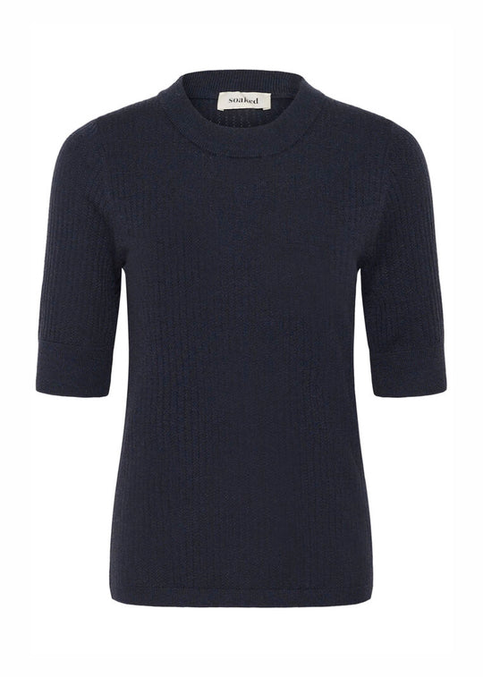 Soaked in Luxury SLSpina Knit Tee India Ink