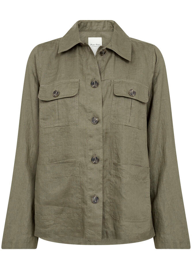 Part Two ElnoraPW Shirtjacket kalamata