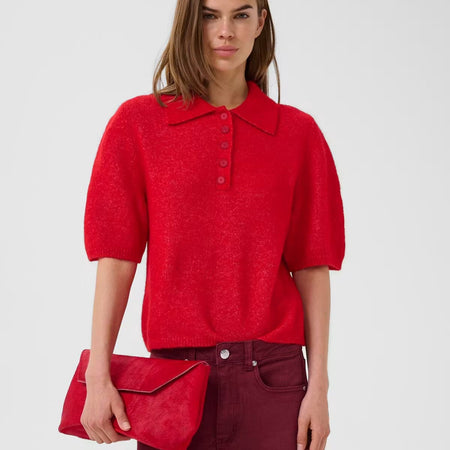 Gestuz GZalpha SS polo pullover Postbox Mélange