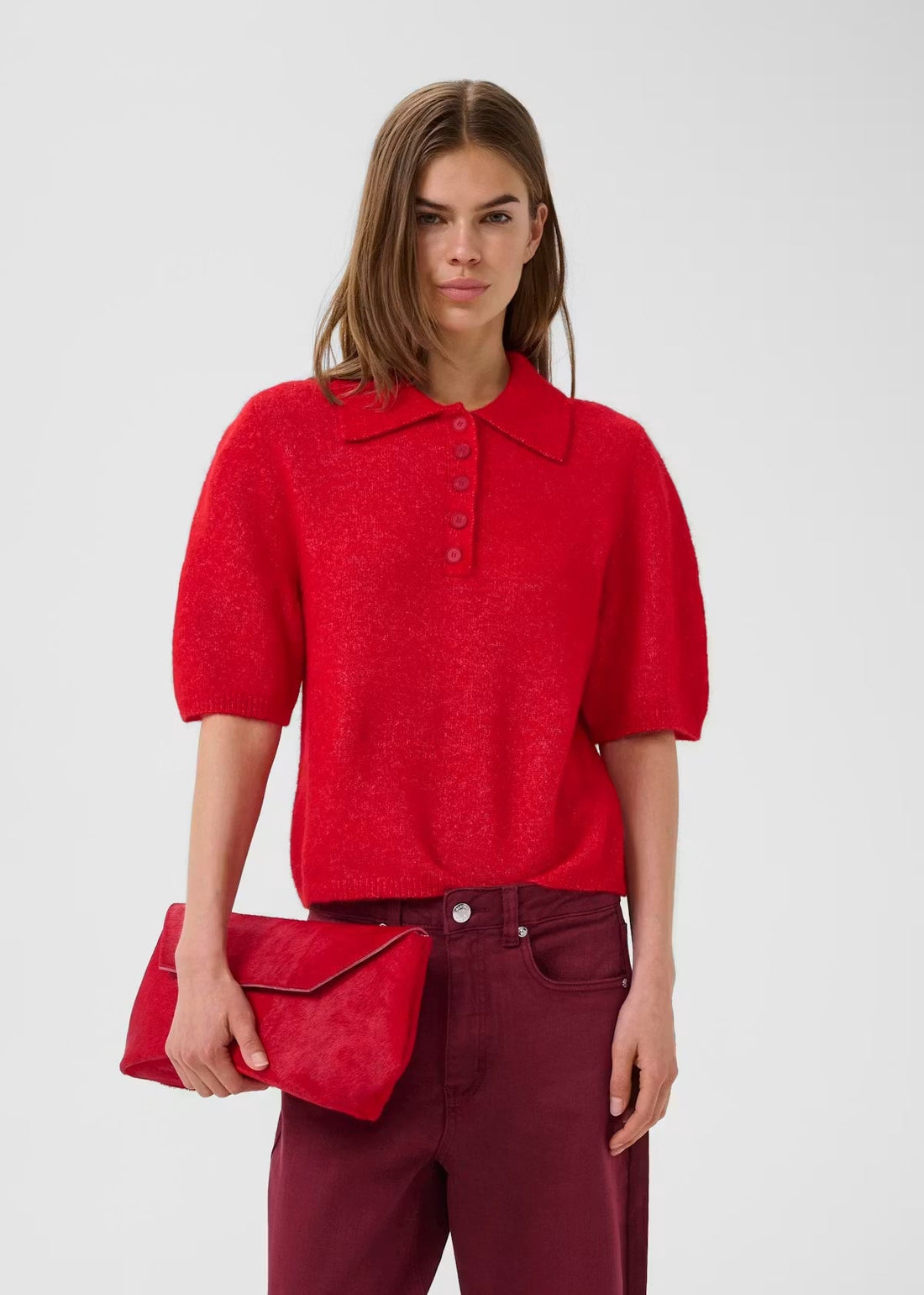 Gestuz GZalpha SS polo pullover Postbox Mélange