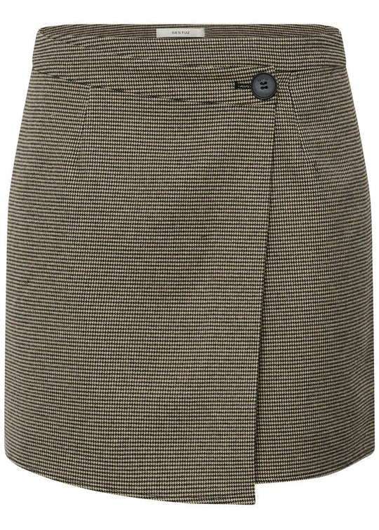 Gestuz GZcasia HW skirt Black And White Houndstooth