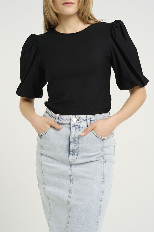 Gestuz RifaGZ balloon blouse Black