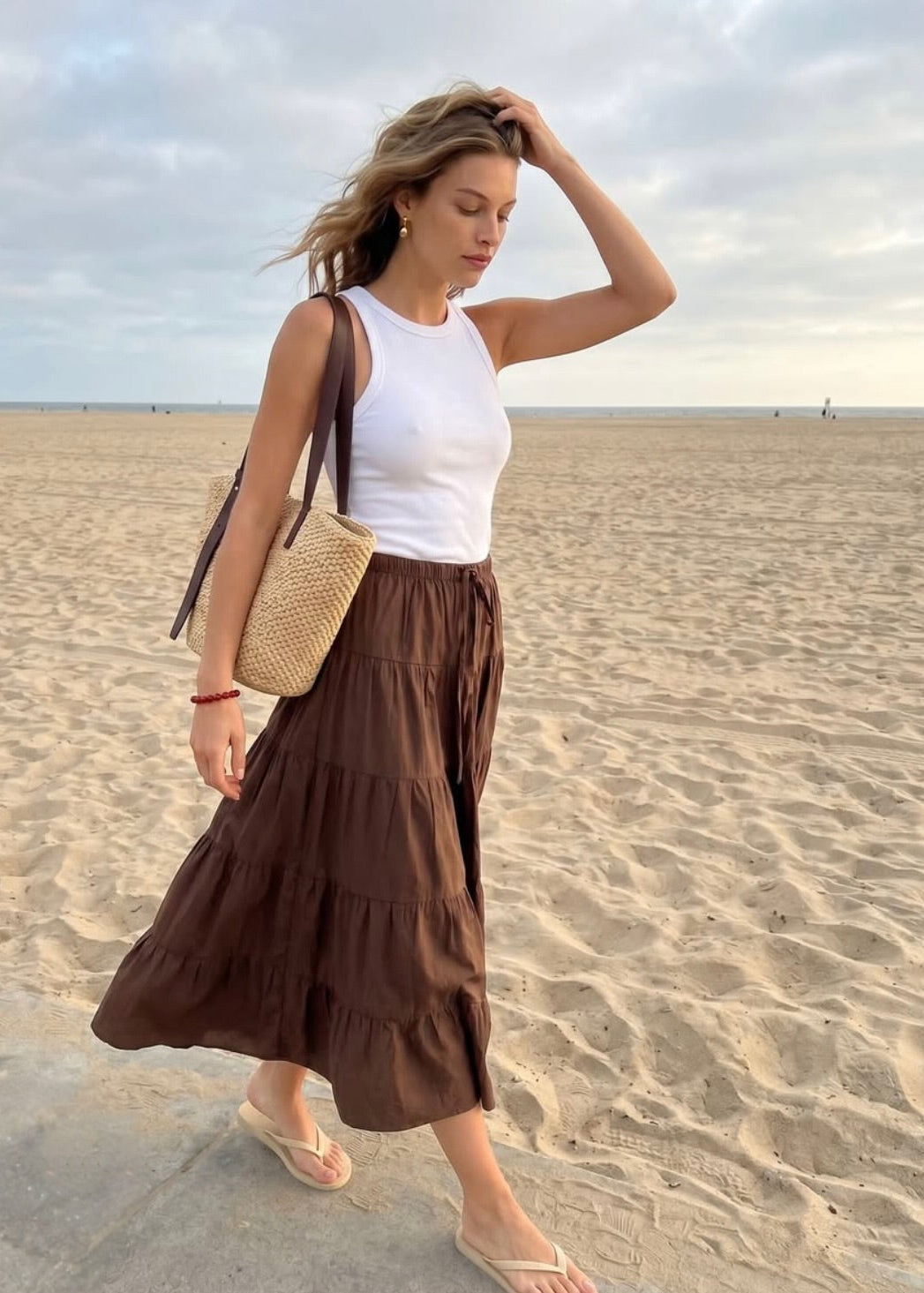 Minus MSFreya Maxi Skirt Chestnut