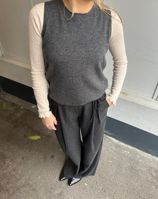 Minimum Auburns merino vest Grey Melange