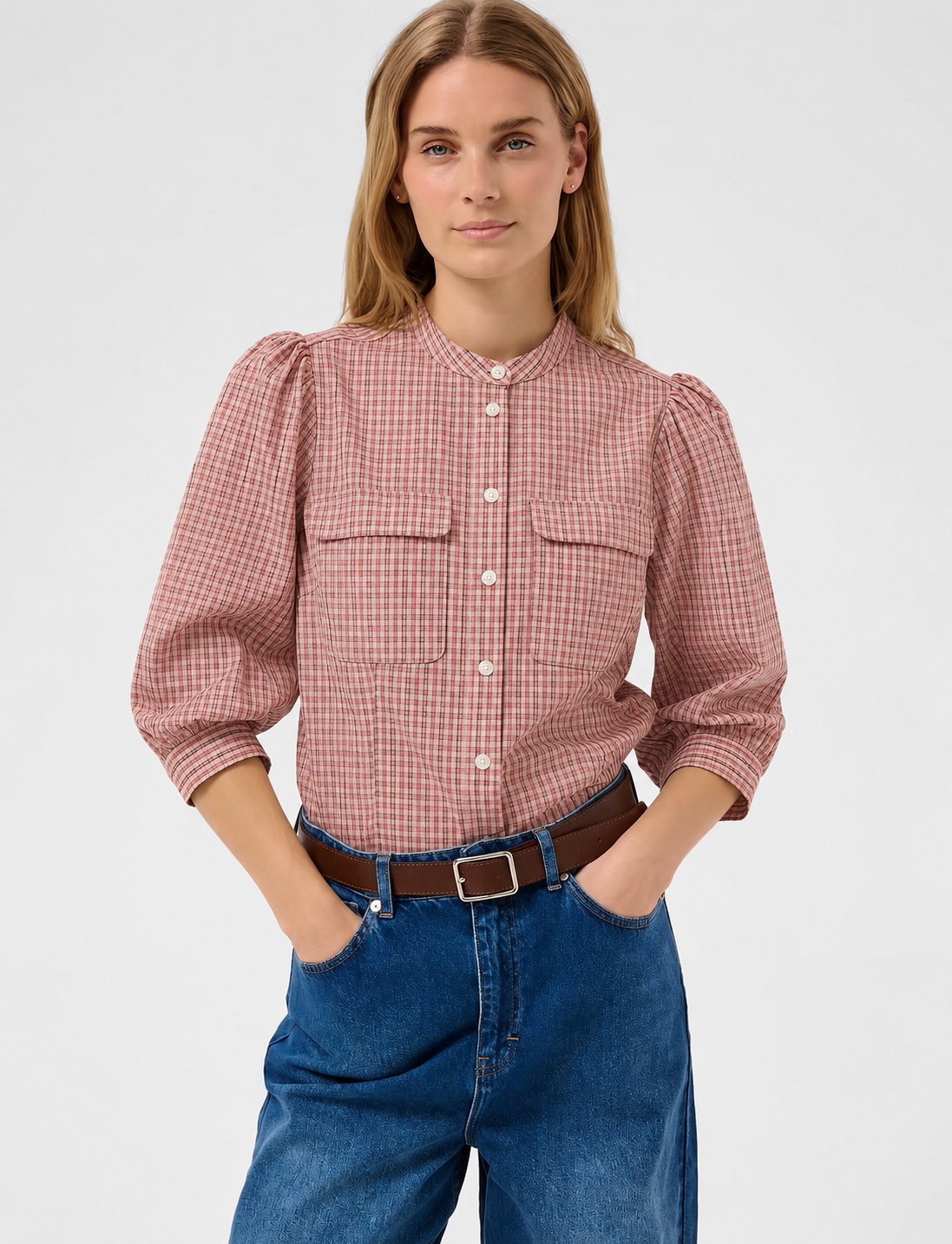 Part Two ChinettePW Shirt Brandied Apricot Check