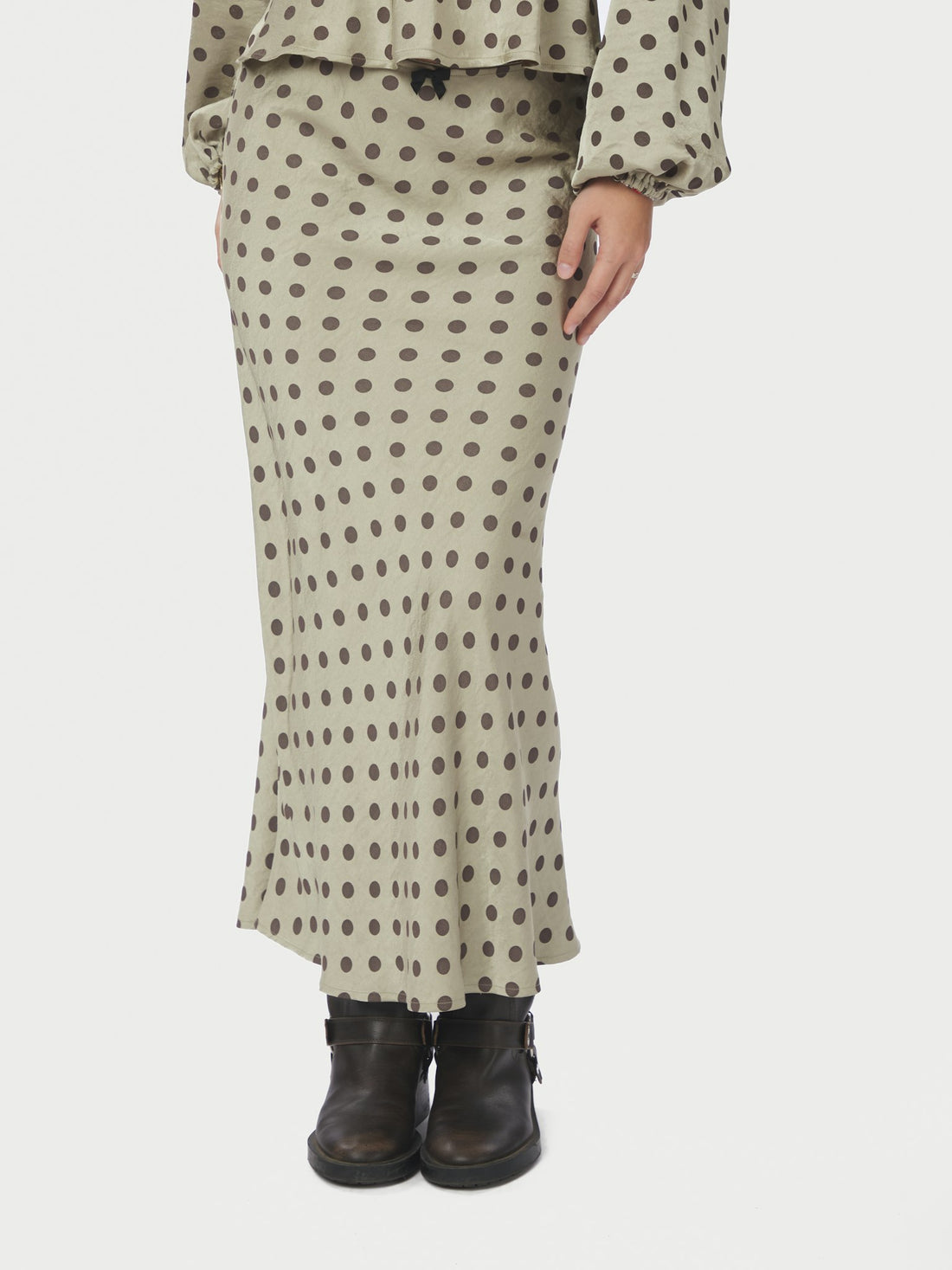 Neo Noir Lola Dotted Skirt Pistachio