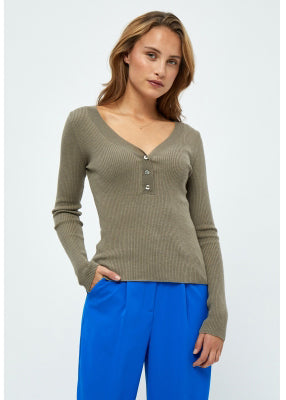 Minus Caysa tricot ls pullor minéral gris