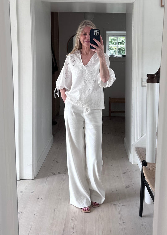 Soaked SLJoella Blouse SS Broken White