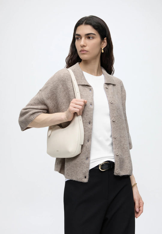 Gestuz AlphaGZ tee cardigan Warm Sand Melange