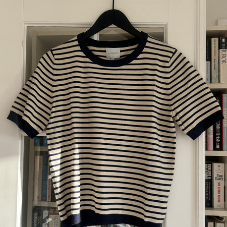 La Rouge Sailor Knit S/S Offwhite/navy stripe