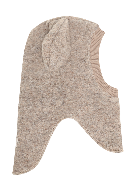 HUTTEliHUT Balaclava Ears Wool Camel Melange