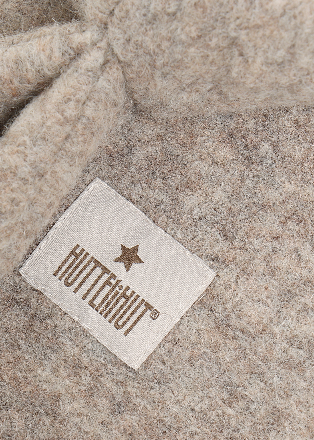 HUTTEliHUT Balaclava Ears Wool Camel Melange