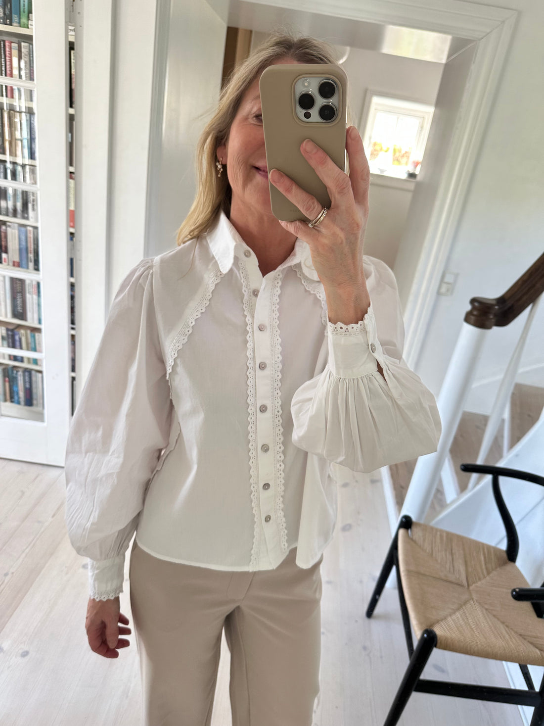 Neo Noir Tilly C Poplin Shirt White