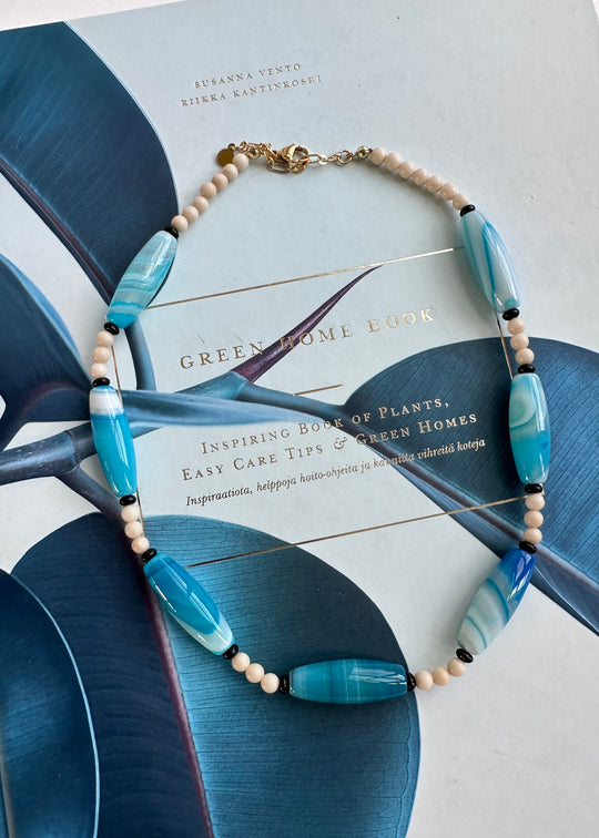 Plissé Copenhagen Lucca necklace blue