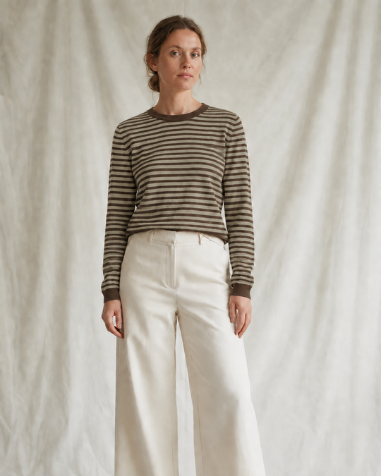 La Rouge Sailor L/s Knit Sand/brown Stripe