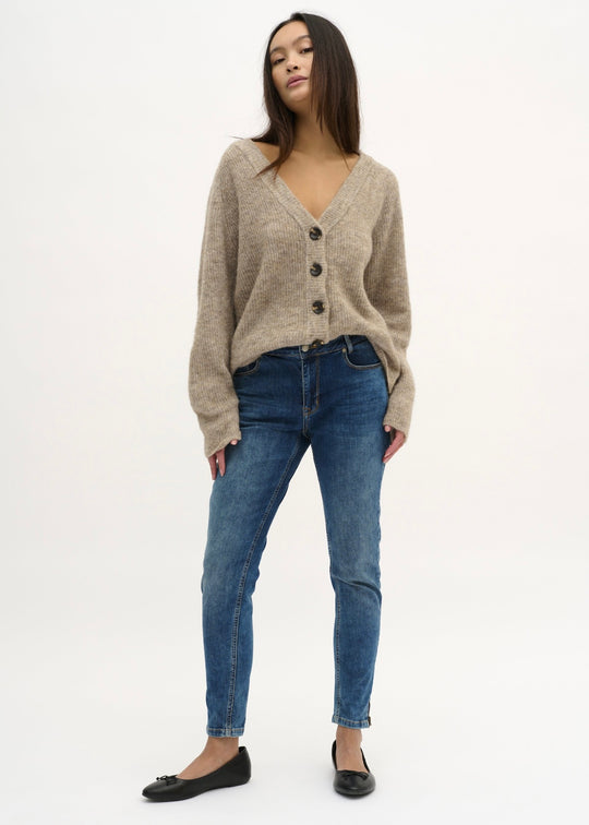 My Essential Wardrobe The Knit Cardigan Dune Melange