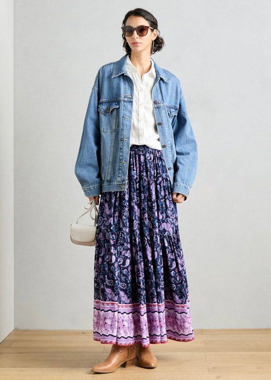 Lollys Laundry SunsetLL Maxi Skirt Flower Print OG