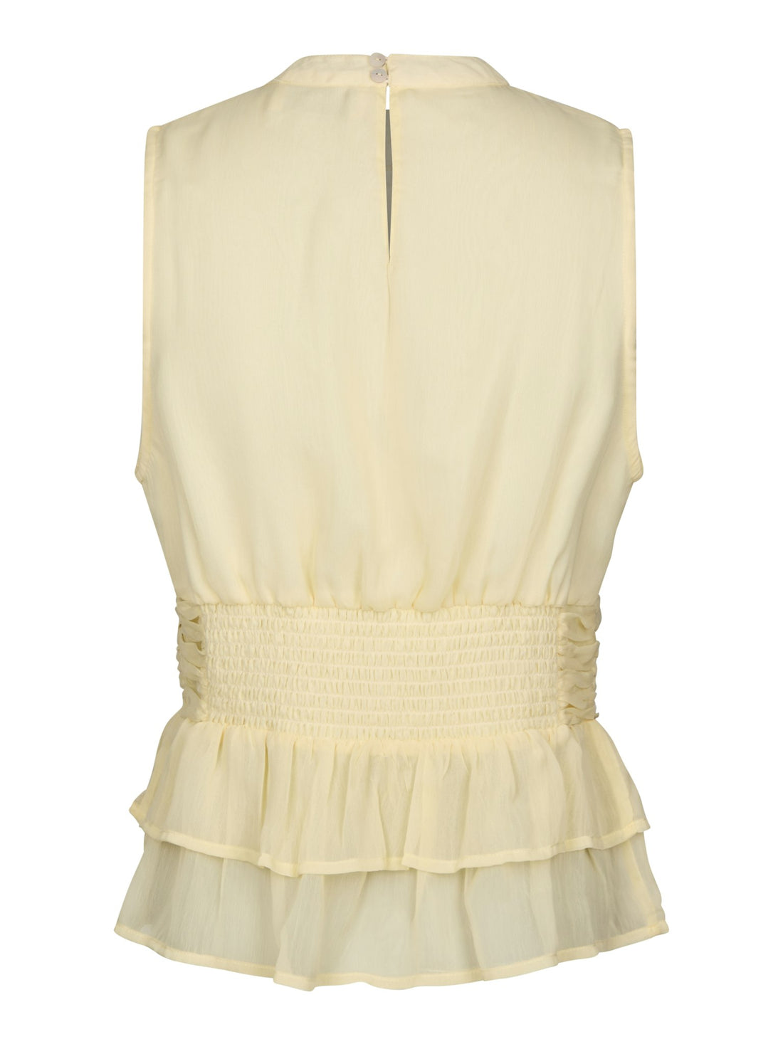 Neo Noir Ansol Solid Chiffon Top Light Yellow