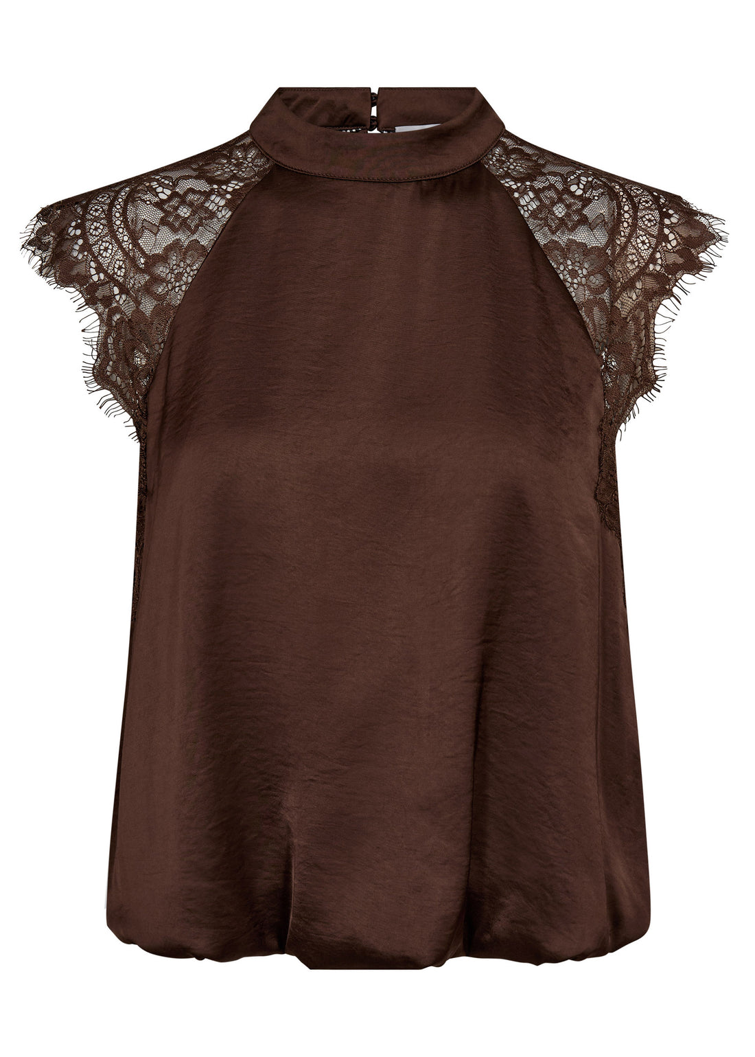 Co'Couture IdunCC Lace Ballon Top Dark Brown