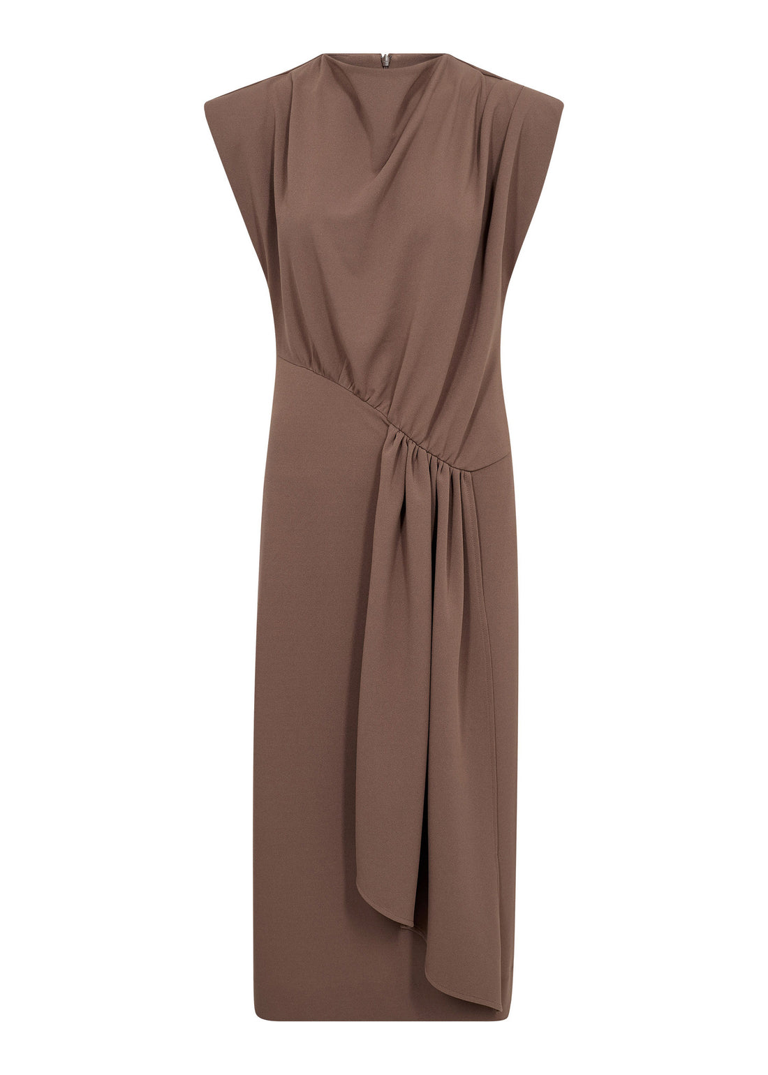 Co'Couture FalconCC Pleat Dress Walnut