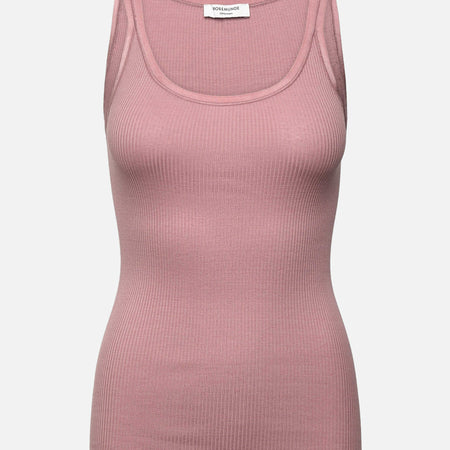 Rosemunde Belle Silk U-neck Strap Elastic Top Woodrose