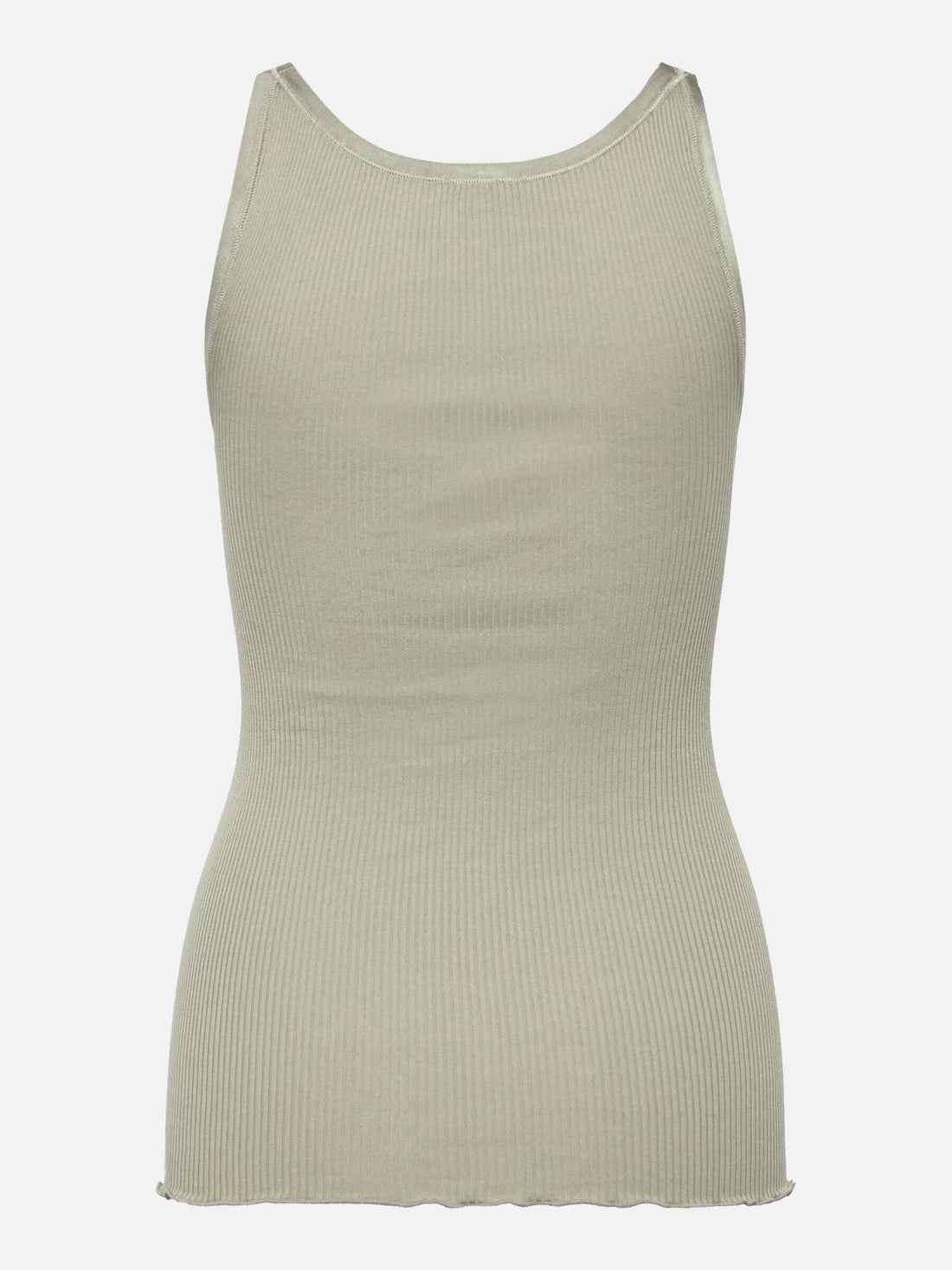 Rosemunde Belle Silk U-neck Strap Elastic Top Seagrass