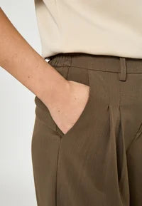Peppercorn PCMaya HW Pant Ermine Brown Melange