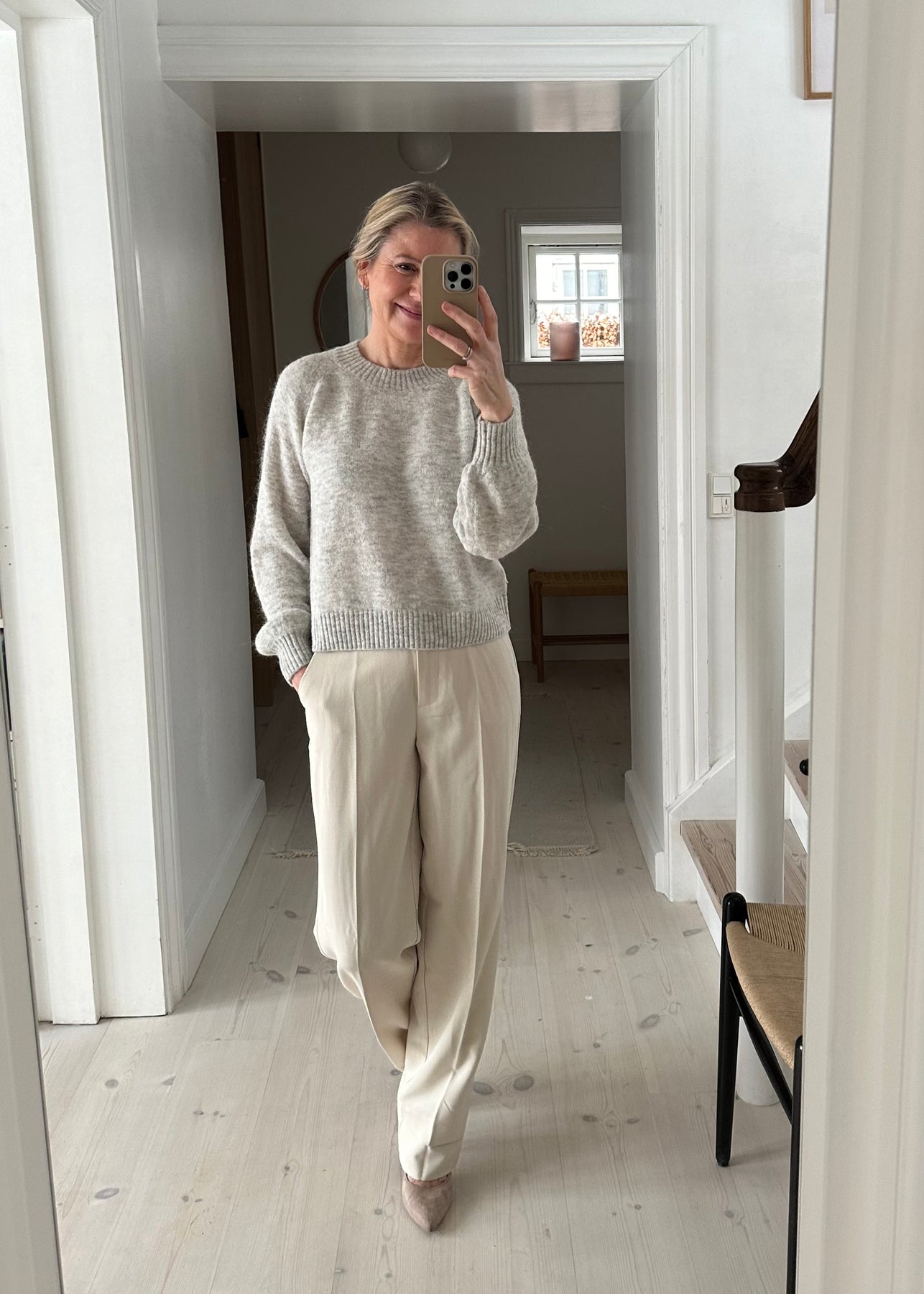 Minus Rosia knit pullover Light Grey Melange – EDIE