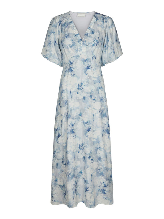 Neo Noir Illana Floral Fusion Dress Blue