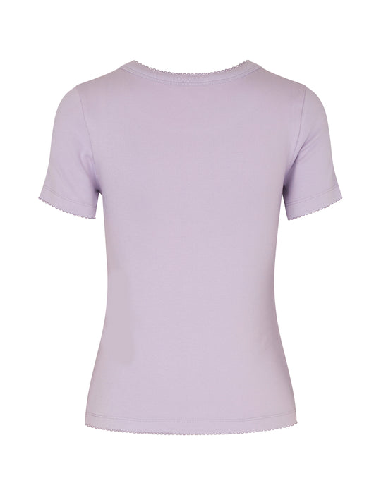 Mbym Otis Crochet-M t-shirt Orchid Petal