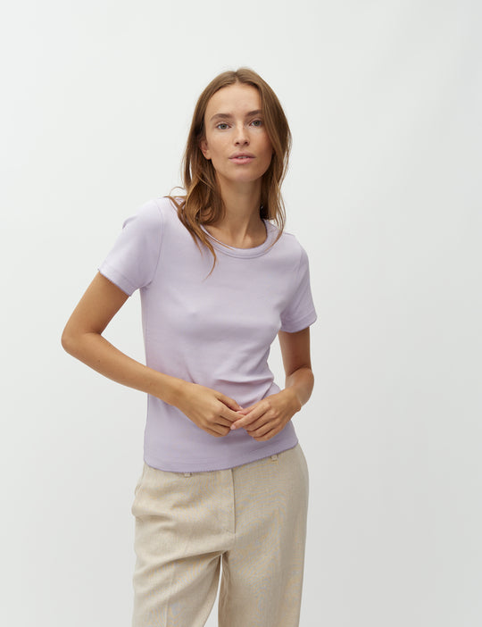 Mbym Otis Crochet-M t-shirt Orchid Petal