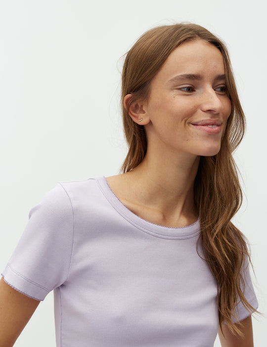 Mbym Otis Crochet-M t-shirt Orchid Petal