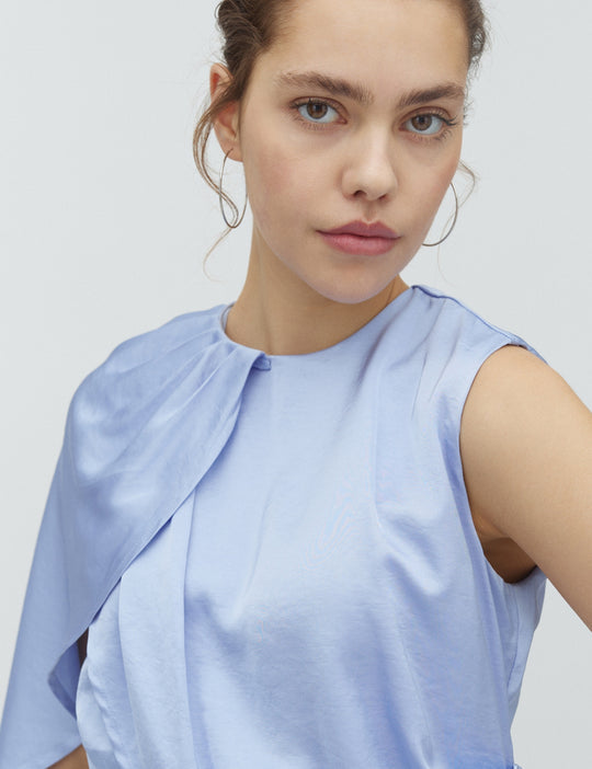 Mbym Aquilla-M bluse Serenity blue