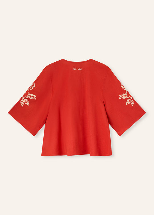 Helmstedt Dottie Blouse Red Strawberry