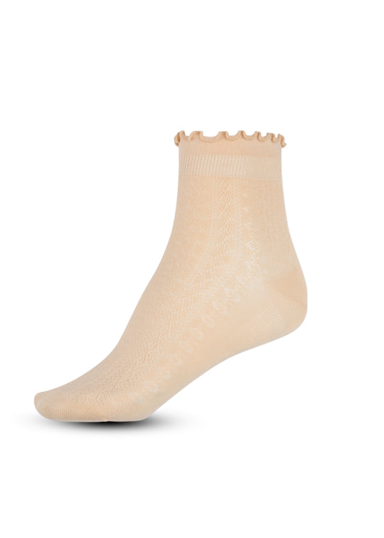 Sui Ava Emma Ankle Socks Nude beige
